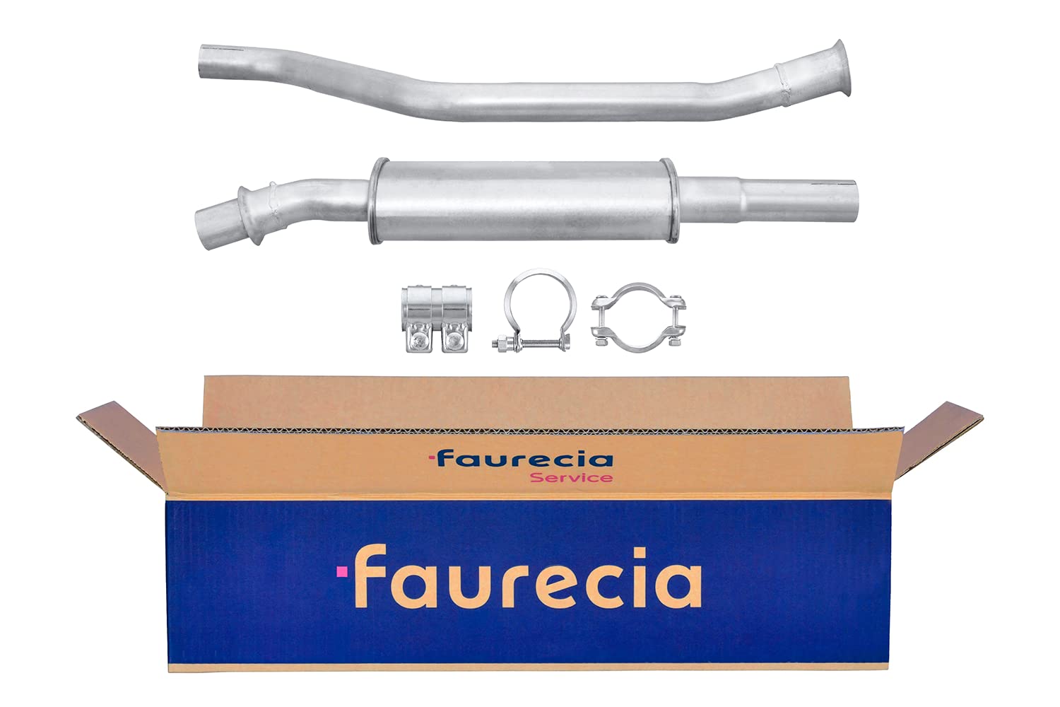 HELLA 8LC 366 023-371 Tłumik środkowy - Easy2Fit® Kit - w środku - dwuczęściowy - Komplet z elementami do montażu