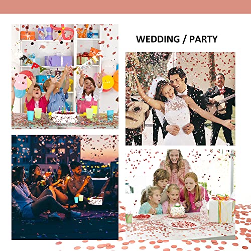 Image of Party Confetti for Wedding Birthday Graduation Baby Shower Anniversary Christmas New Year's Kids Fun Party Supplies Decorations and Favors (Rose Gold)