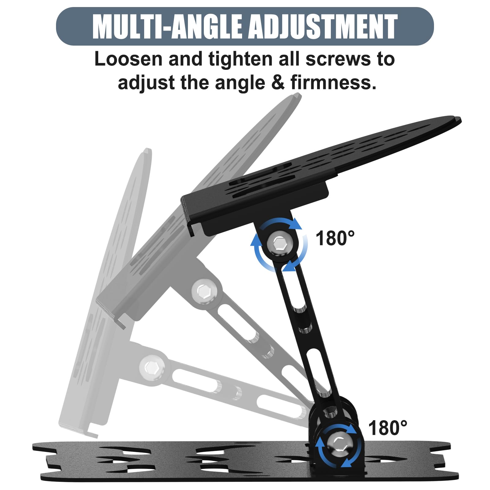 2-Be-Best Supporto regolabile per proiettore, supporto 3 in 1 da scrivania/parete/soffitto con rotazione a 180° a doppio asse, supporto per proiettore da tavolo in acciaio al carbonio, vite universale