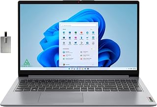 Lenovo 2022 IdeaPad 1 15.6" HD Laptop, Athlon Silver 3050U, 20GB RAM, 1TB PCIe SSD, AMD Radeon Graphics, HD Webcam, HDMI, WiFi 6, Grey, Windows 11 S. 32GB Snowbell USB Card