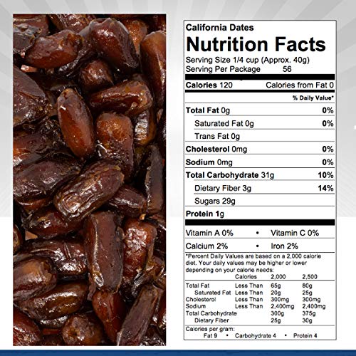Traina Home Grown California Dried Pitted Dates - Healthy, No Added Sugar, Non GMO, Kosher Certified, Vegan, Value Size (5 lbs)