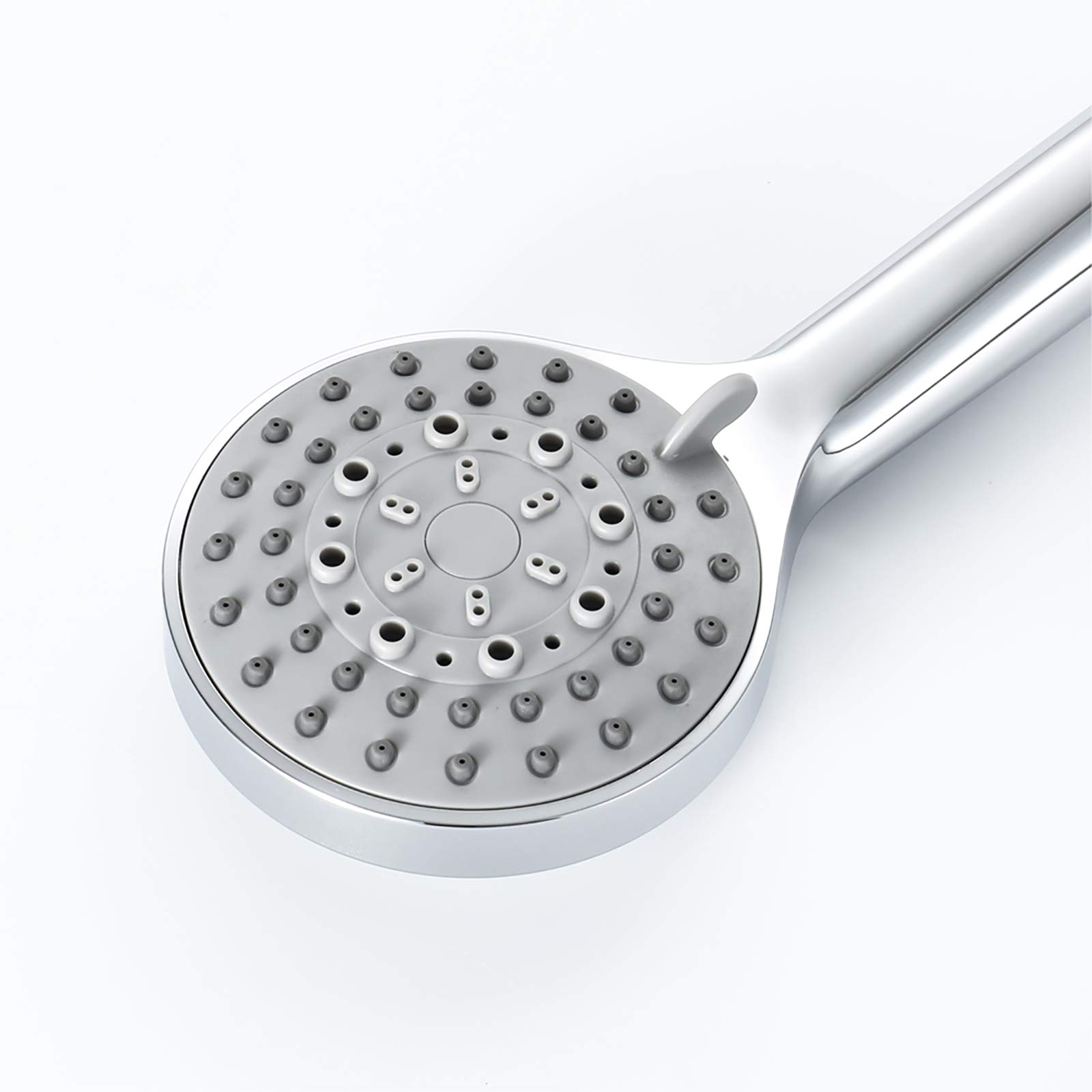 Juego de Cabezal de Ducha de Mano Universal Cromado con 5 Modos de Agua, rociador de Ducha de Mano de Alta presión ABS con Soporte ABS y Manguera de Ducha de Acero Inoxidable