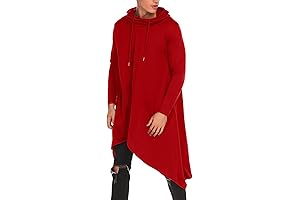 COOFANDY Men's Hooded Cape Cloak