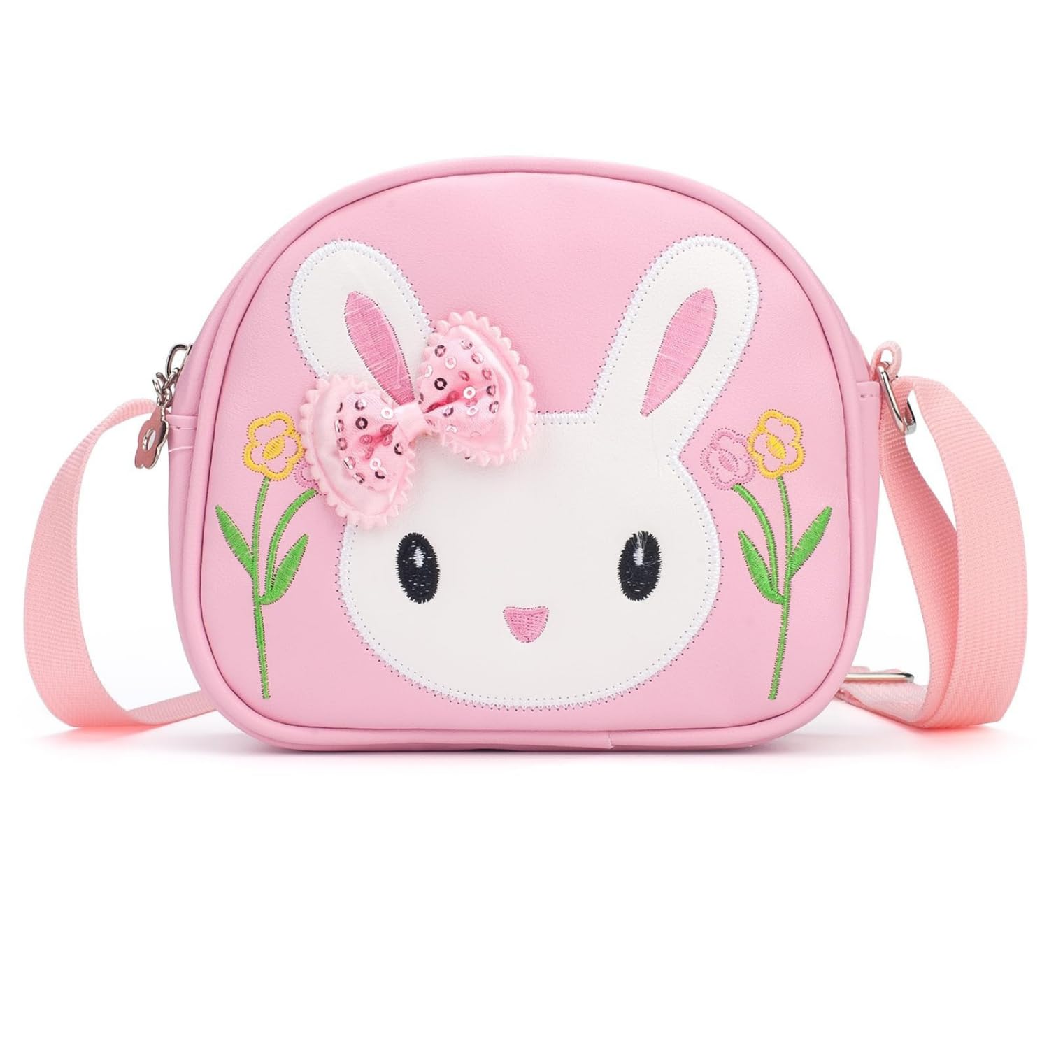 Small Purse for Kids Girls | Small Bow Rabbit Crossbody Bag with Adjustable Strap, Cute Birthday Gift for 3-8 Year Old Girl (17x15x5cm)-image-18