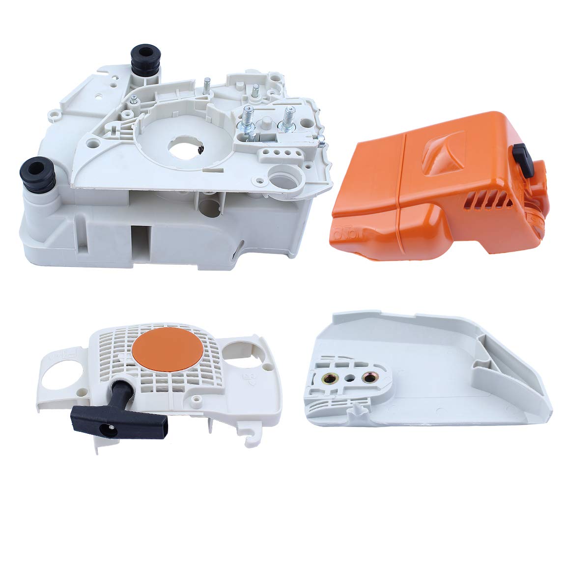 cárter Superior Tapa del Motor Kit de Arranque de Retroceso para Stihl 017 018 MS170 MS180 Motosierra Embrague Cubierta de piñón Piezas