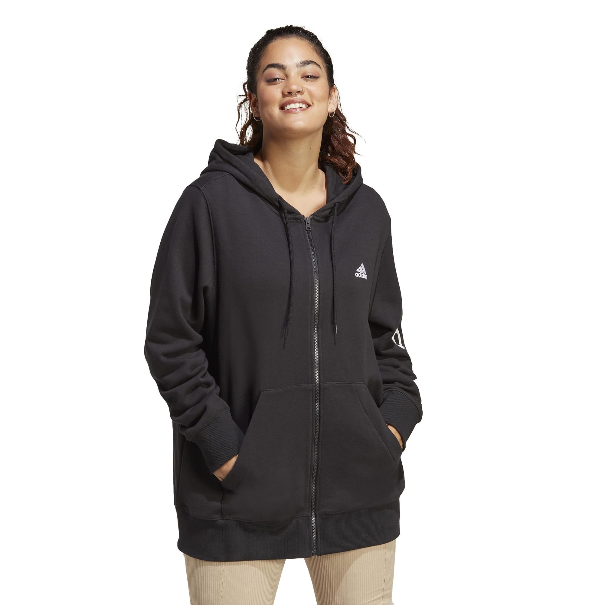 adidas hoodie women's plus size