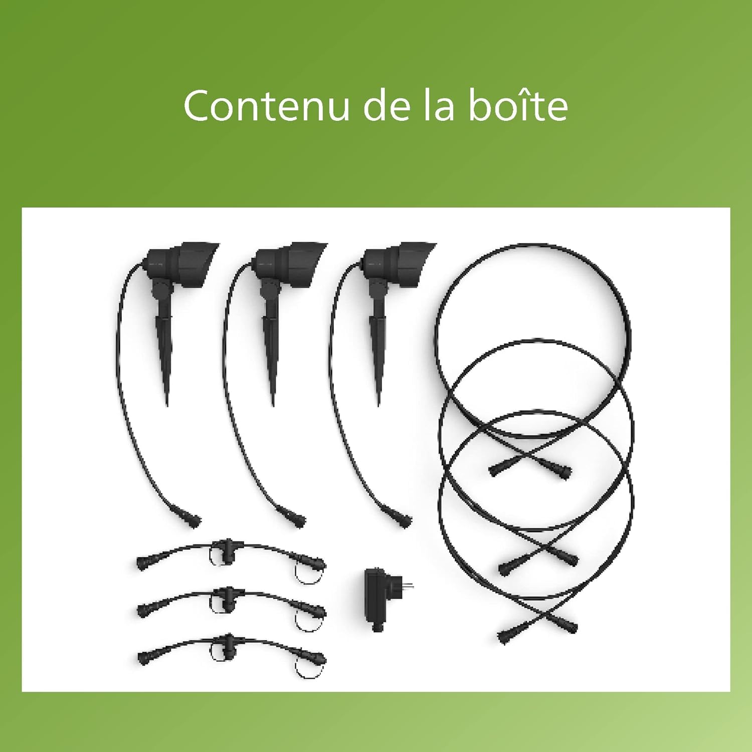 Philips pack de 3 spots extérieurs LED GardenLink, 24W, 2700K, IP44
