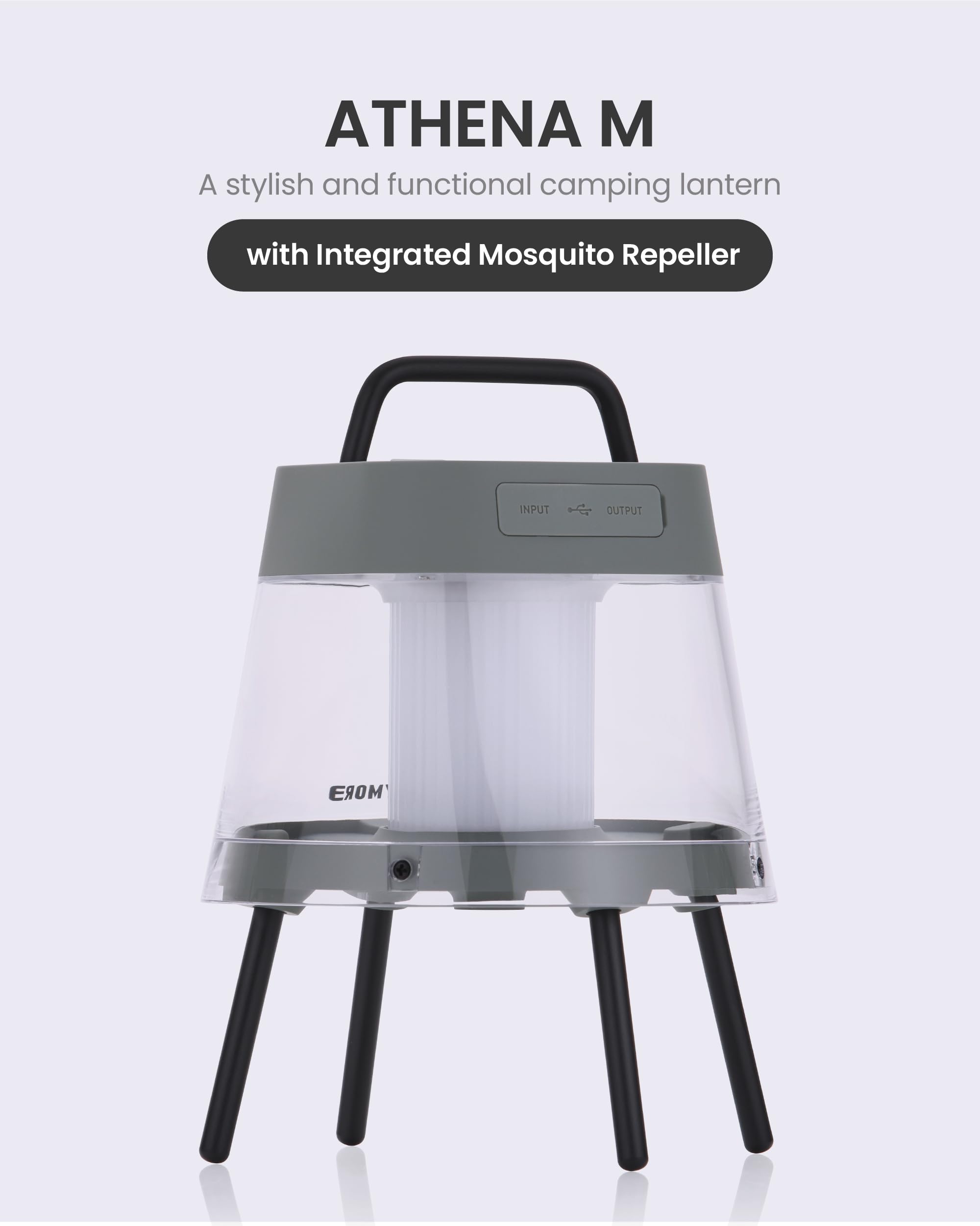 CLAYMORE Athena M (Moss Green) - Aesthetic Portable Outdoor Lantern for Glamping, Camping, Events, Parties & Tents. USB-C Charging, Power Bank Function, Up to 75 Hours Battery Life, 3 Light Modes.