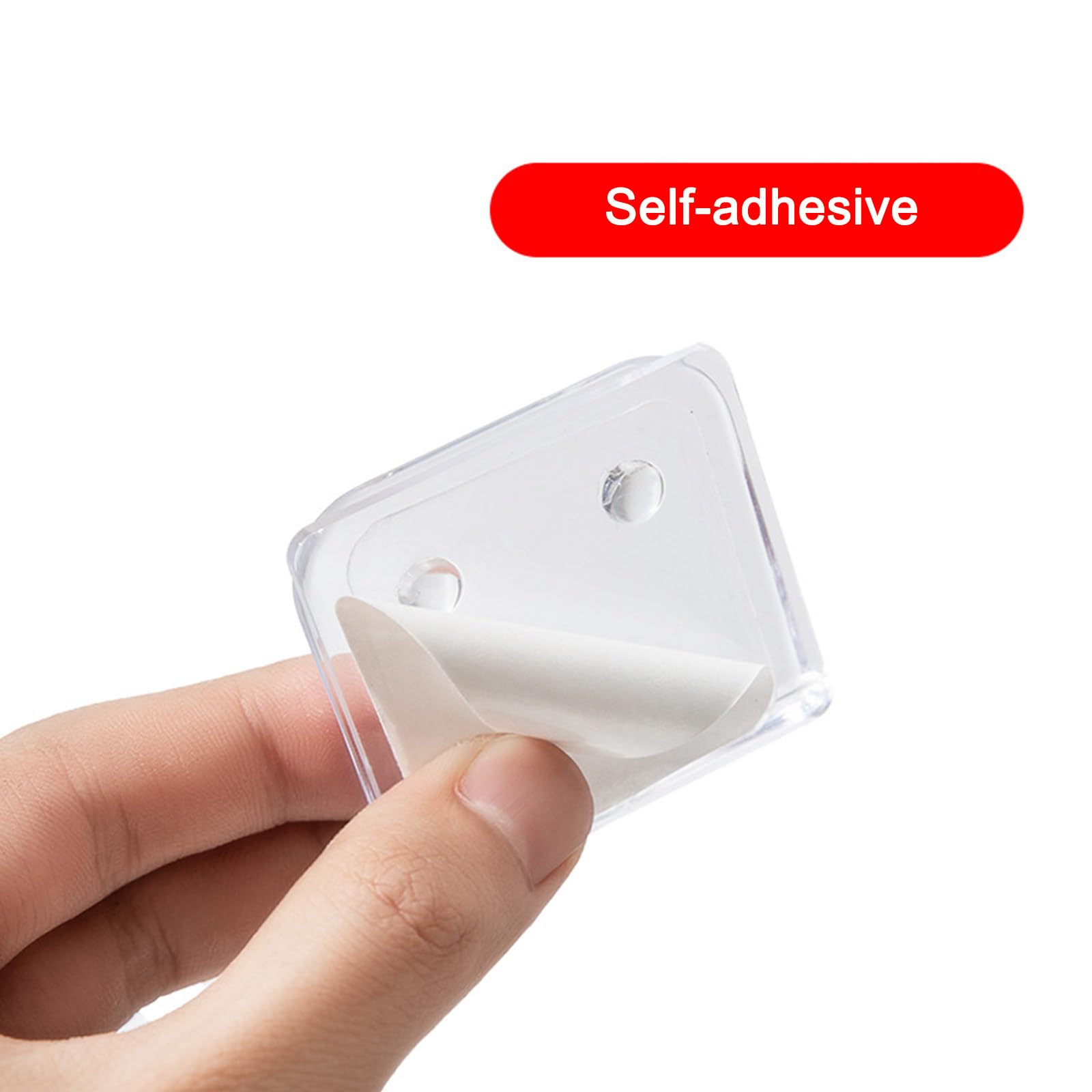 Clip Autoadesive Per Tenda Doccia - 4 Pezzi, Con Adesivo 3M, Bianco - Foto 6