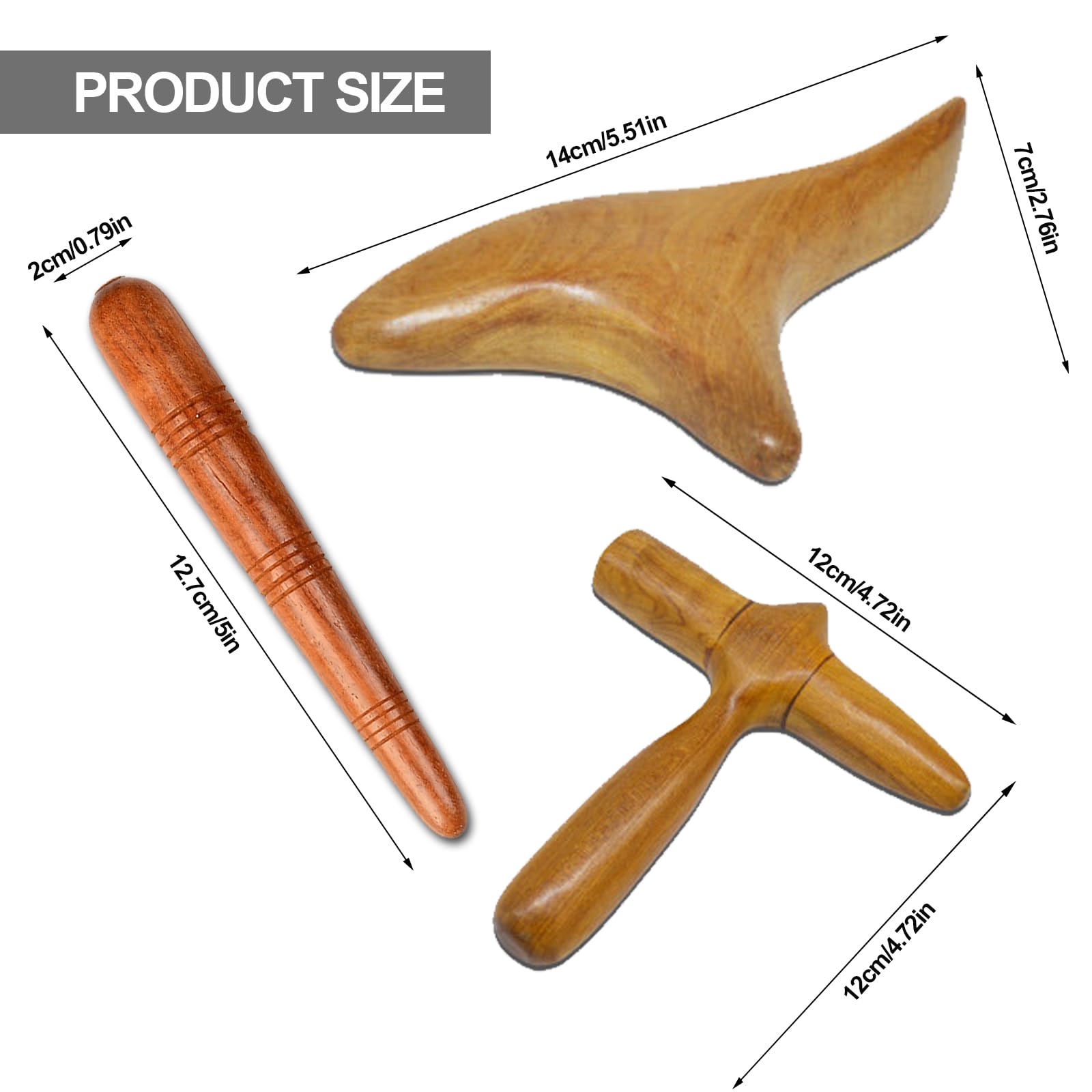 Ensemble de Cannes et Bâtons de Massage en Bois Parfumé - Outils de Réflexologie et d'Acupuncture pour Détendre, Soulager la Douleur et Améliorer la Circulation