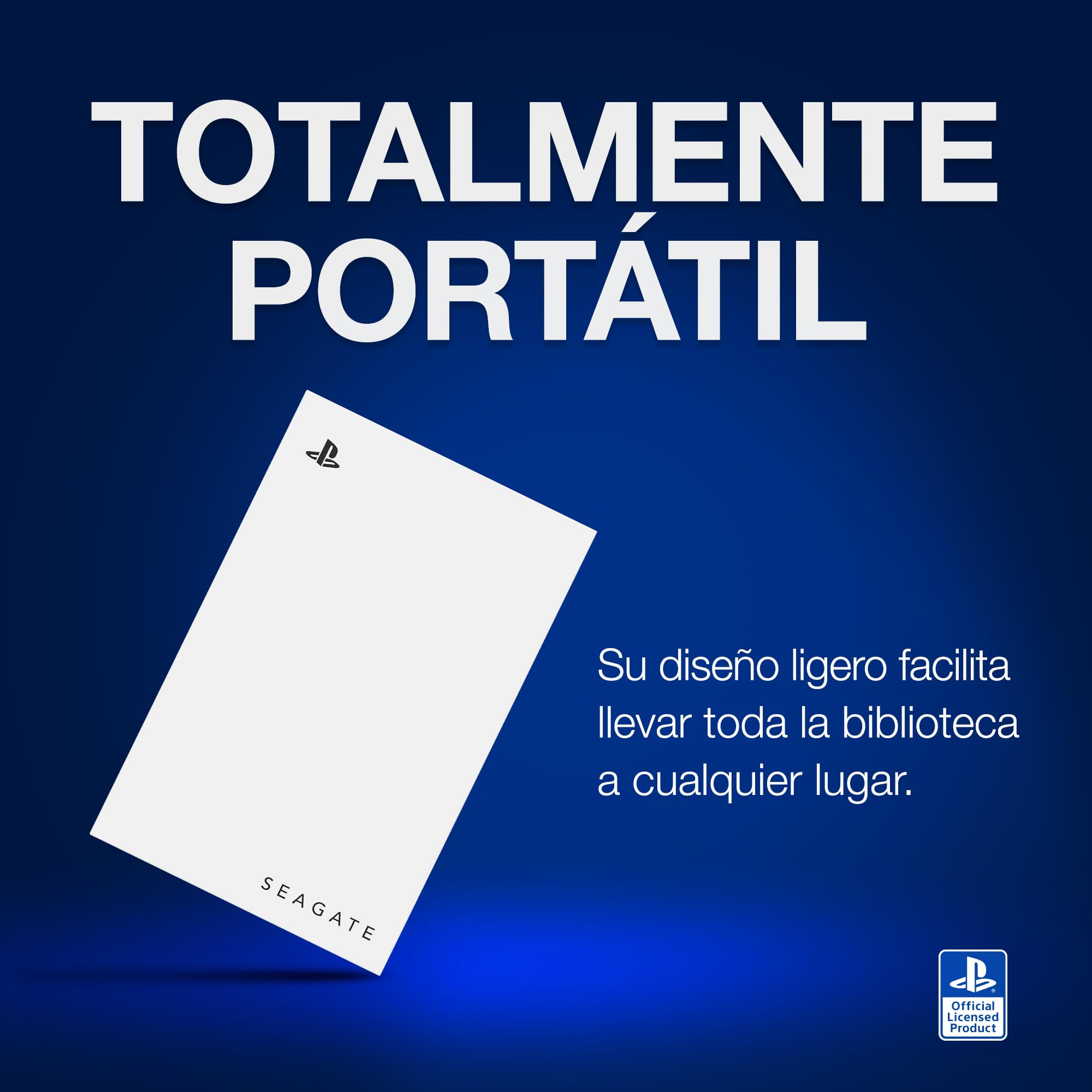 Seagate Unidad HDD Externa Game Drive for PS5 de 2 TB: USB 3.0, Licencia Oficial, LED en Azul (STLV2000201)