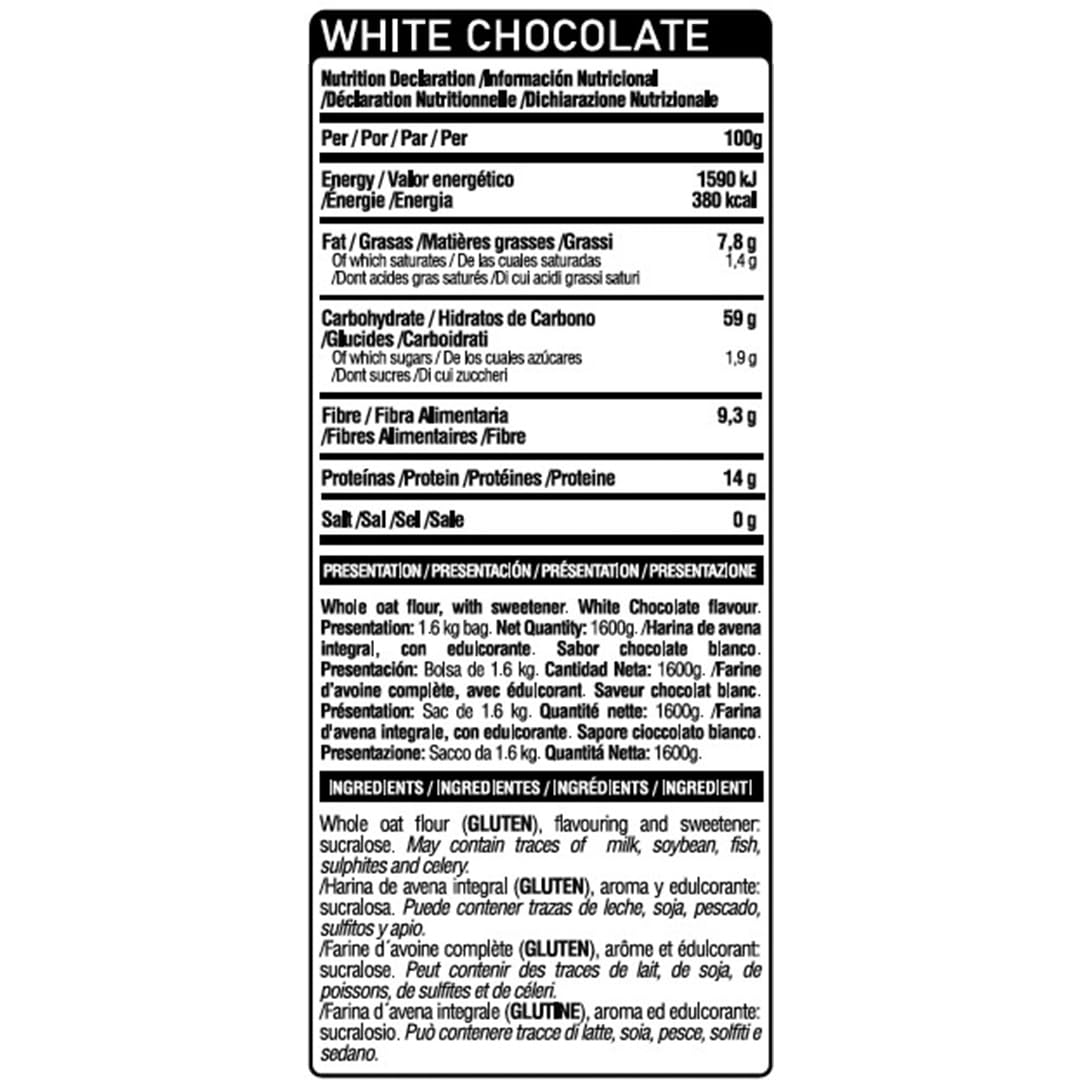 Life Pro Fit Food Instant Oats Premium 1.6kg | Carbohidratos de liberación lenta | Harina integral de avena (CHOCOLATE BLANCO) — view 2