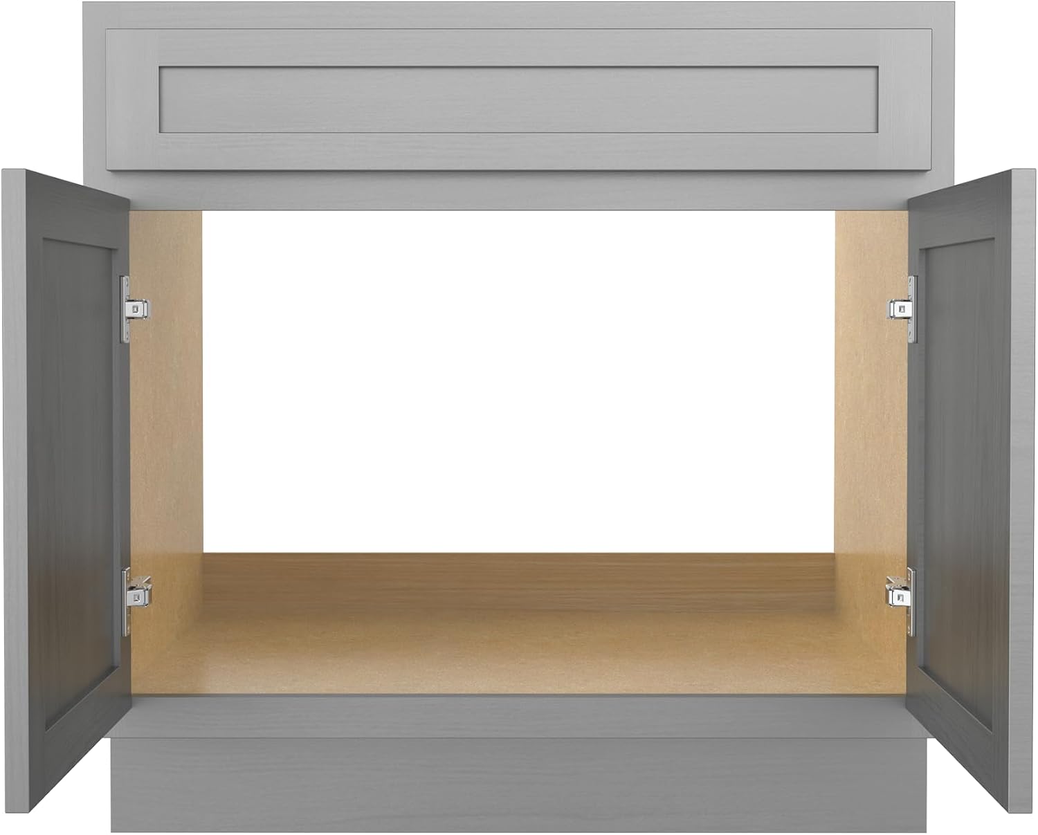 Vanity Art 30 Inch Double Shutter Door Bathroom Vanity Base Cabinet with Soft Closing Shaker Drawer, Strudy Floor Mount Storage Cabinet Organizer for Bedroom, Living Room, Kitchen, VA4030-S