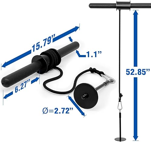 Miniatura 2 de Yes4All - Rodillo de muñeca y antebrazo para entrenamiento, para entrenamiento y brazo, para brazo, para pesas olímpicas de 1.0 in y 2 pulgadas