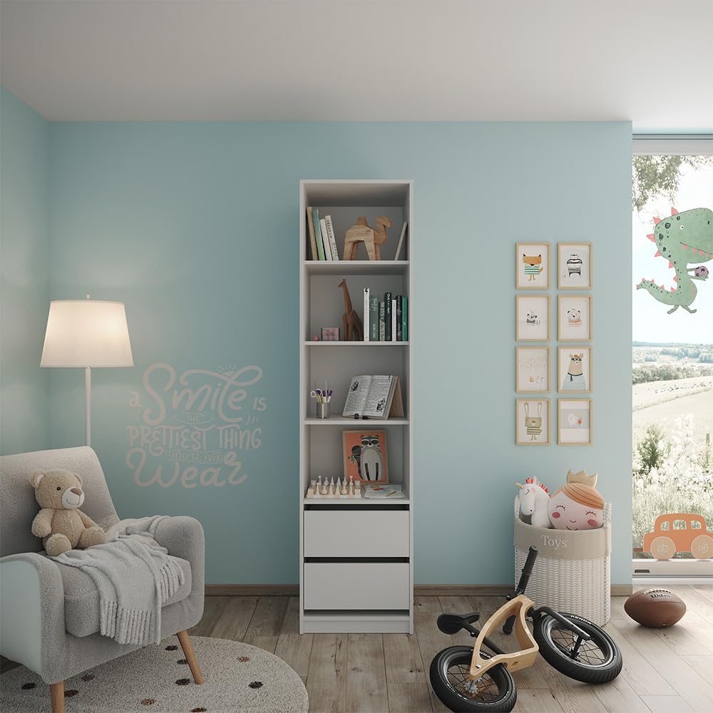 Vicco Armoire Elmo, Blanc, 50x200cm