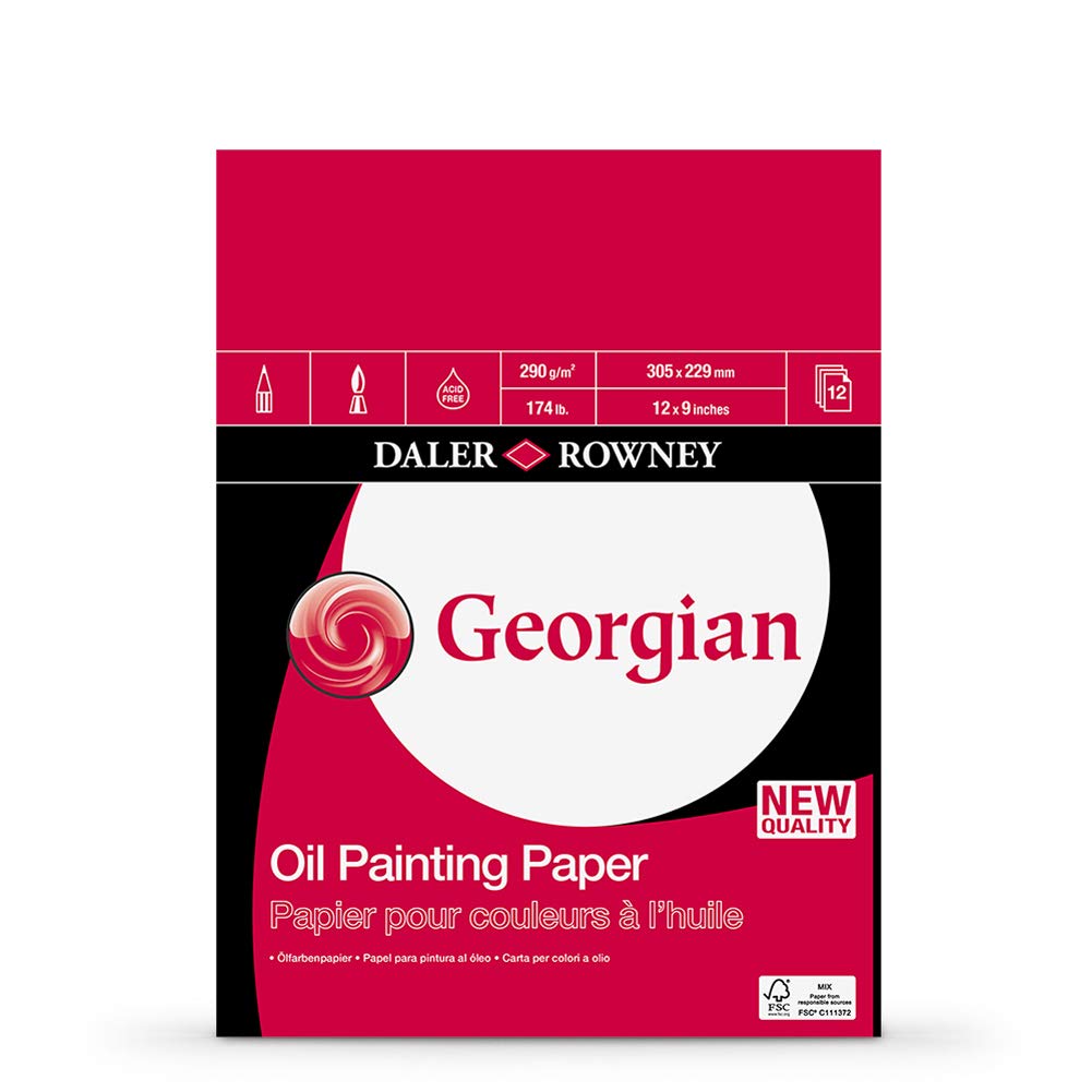 Daler Rowney Georgian Oil Pad 12x9"" 290gsm