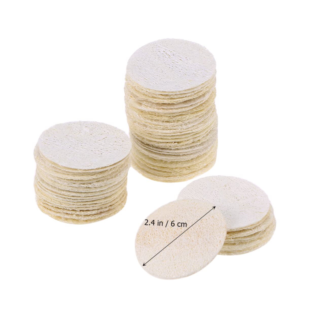 DOITOOL 500 Piezas esponjas faciales almohadillas exfoliantes faciales esponja de maquillaje redonda almohadillas de lavado facial esponjas exfoliantes de lufa constituir Depurador lavabo