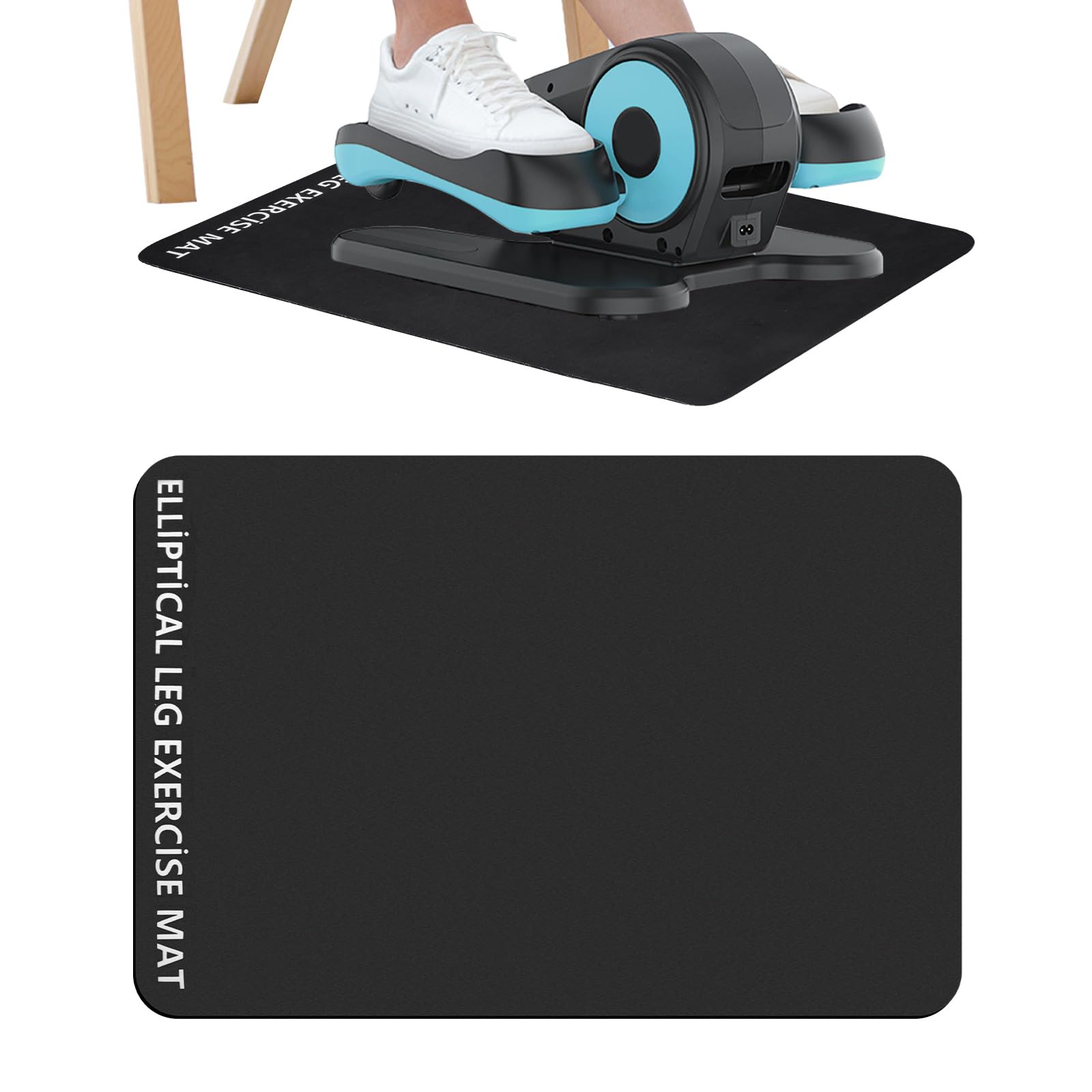 Lot de 2 tapis elliptiques sous le bureau, mini tapis de yoga pratique, tapis d'exercice de bureau, convient pour les exercices de pédale assis, stabilité et protection du sol