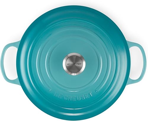 Miniatura 161 de Le Creuset 9 Qt. Signature Horno holandés redondo con pomo de acero inoxidable grabado Artichaut