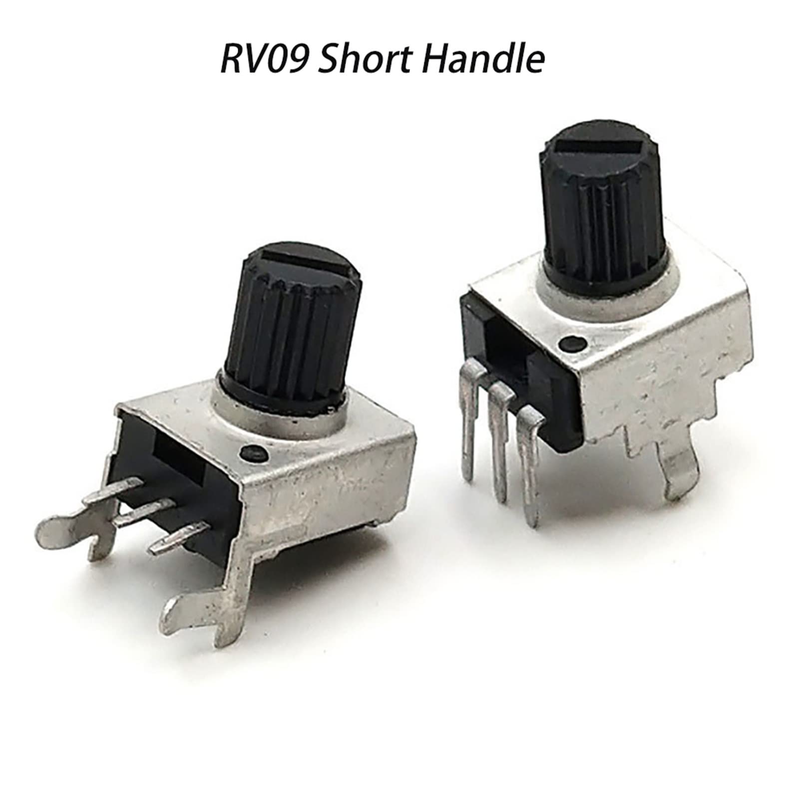 10PCS RV09 Potenziometro 1K/2K/5K/10K/50K/100K/1M 0932 Interruttori Resistenza Rotante Giro Singolo Regolabili Potenziometri Orizzontali (Size : 5K Ohm)