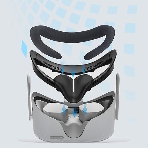 Miniatura 6 de Compatible with Oculus Quest 2 Face Bracket Replacement,VR Breathable Foam Face Pad Protective for Meta Quest 2,Comfortable Face Cover Cushion VR