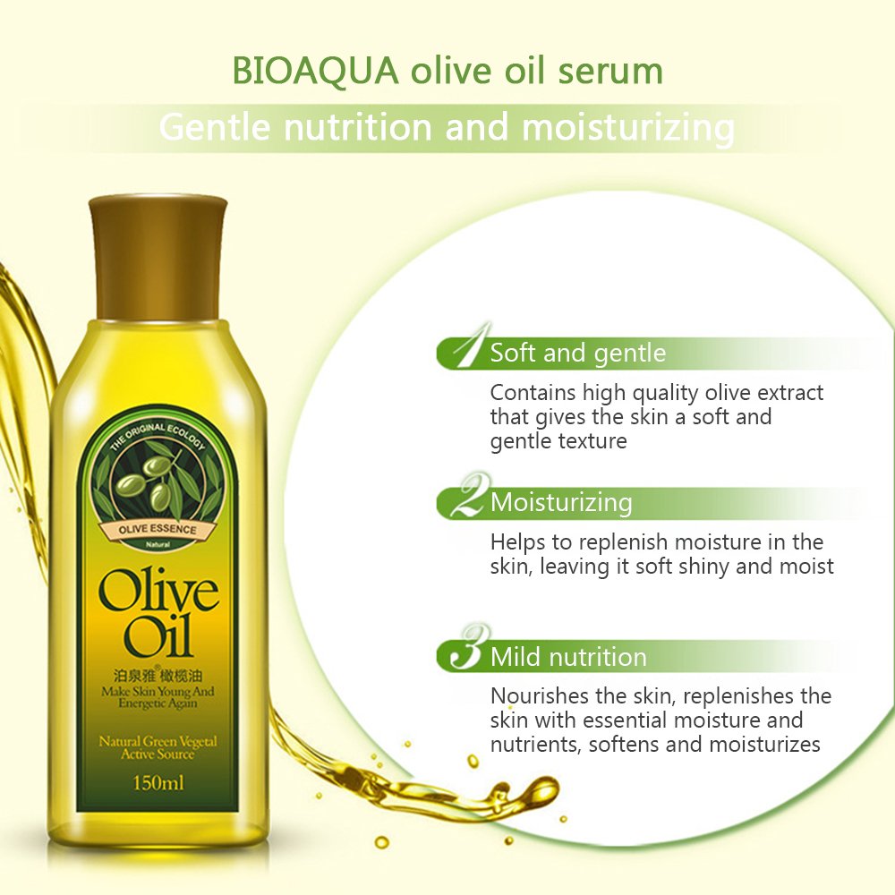 BIOAQUA Olive Oil Essence Natural Green Vegetal Active Source Skin