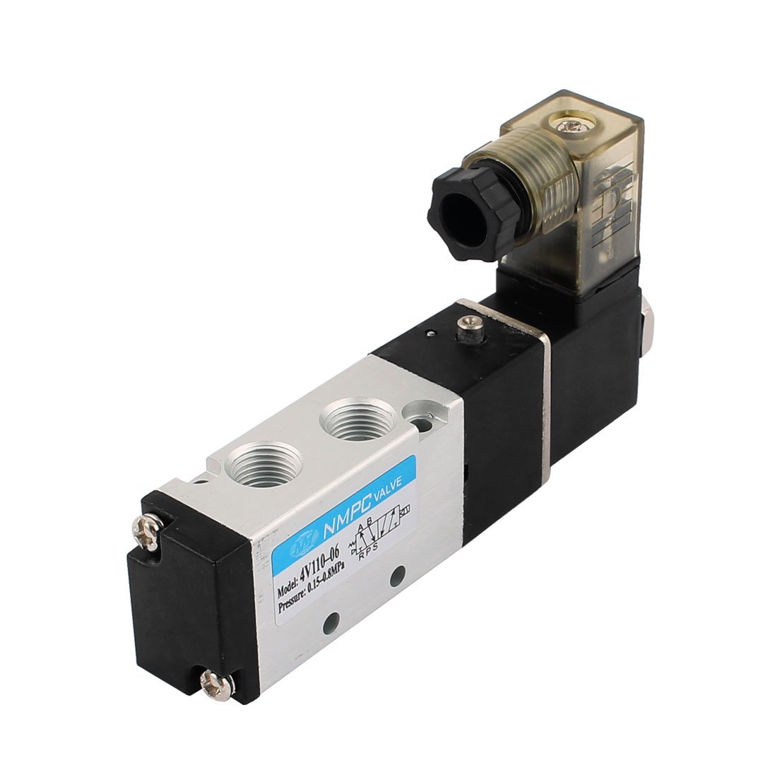 Électrovanne pneumatique 4V110-06 DC 12V 2.8W 2 positions 5 voies pour circuit d'air