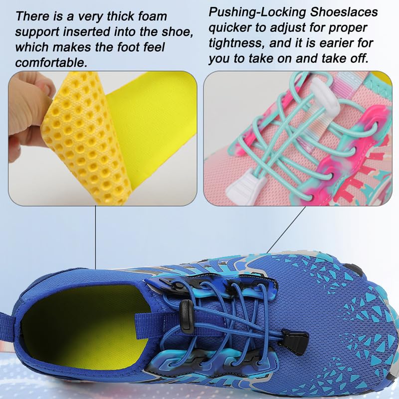 Image of LIZRHA Water Shoes for Men and Women Quick Dry Aqua Swim Barefoot Shoes for Outdoor Fishing Beach Pool Boat Surfing Walking Water Park and Yoqa Activities