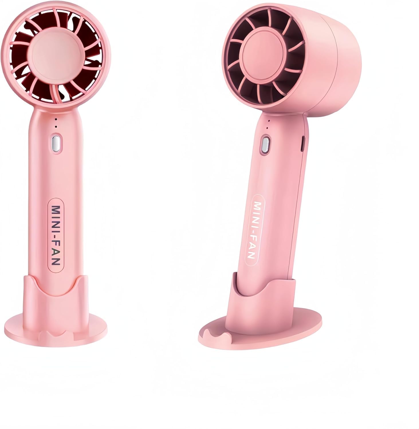 coku T-10 Handheld Mini Fan, Portable USB Rechargeable Fan With Base - 3 Speed Powerful & Quiet Personal Cooling Blower for Travel/Makeup/Outdoor, Cute Gifts for Women, Girl, Men (Pink)-image-35