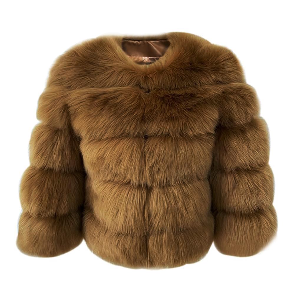 Cappotto in Pelliccia Sintetica per Donna Giacca Manica Lunga Addensare Inverno Pelliccia Ecologica Giacca Morbido Caldo