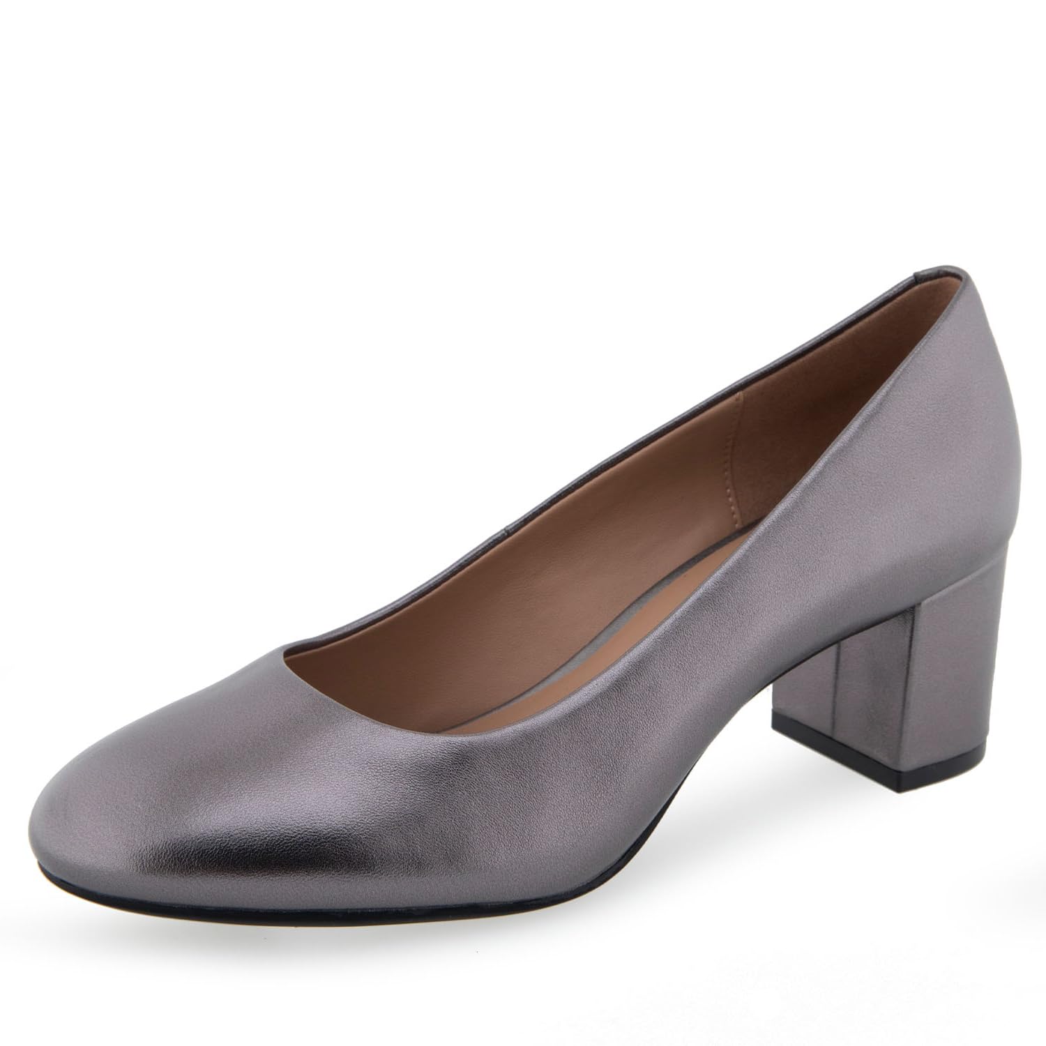 Aerosoles Damskie czółenka Ebel, Gunmetal metaliczna skóra, 38.5 EU