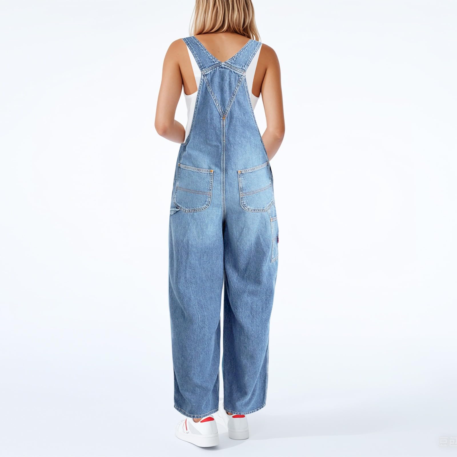 Salopette Donna Jeans Pantalone Eleganti Tuta Wide Leg Incinta Pantaloni Intera Jumpsuit Premaman Leggeri Curvy Lunga Baggy Lavoro