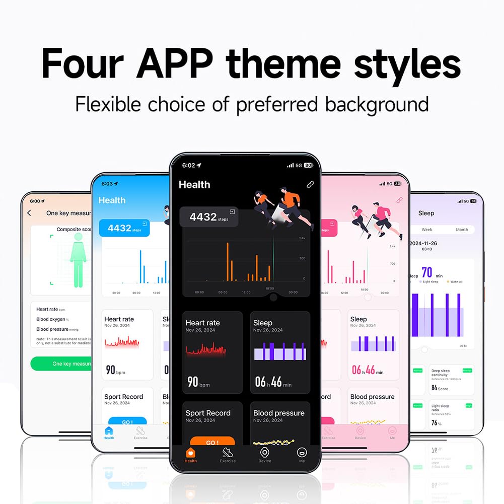 Elprico Banda de Rastreador de Fitness sin Pantalla, Actividad Impermeable y Monitor de Sueño con Batería de 45 Días, Banda de Salud Inteligente para Hombres y Mujeres (Black)