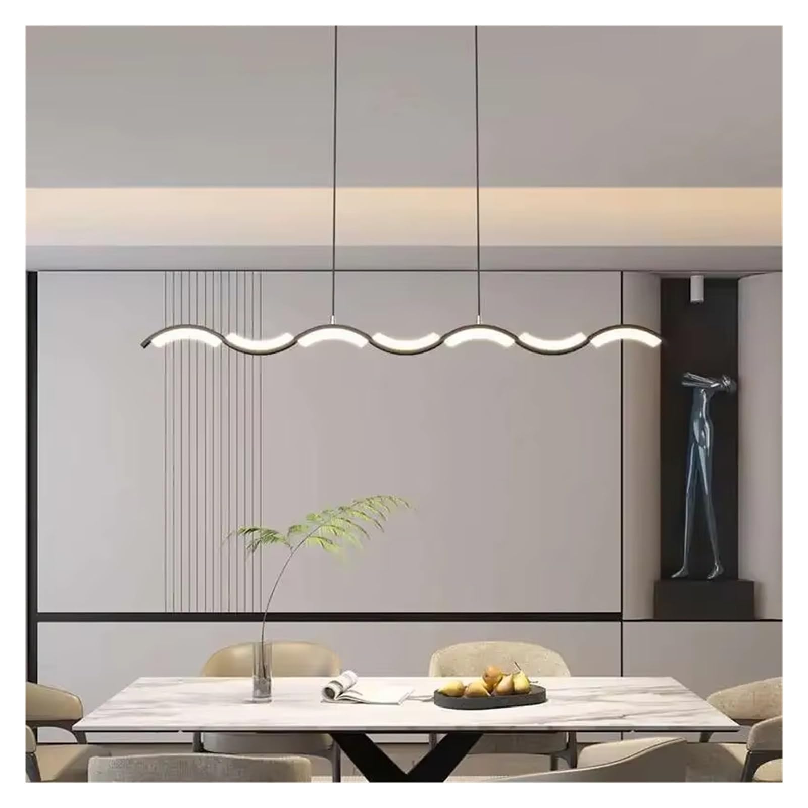 ITOSUI Led Pendant Light Style White Indoor Dimmable for Living Dining Table Room Home Decor Hanging Light Fixture ﻿