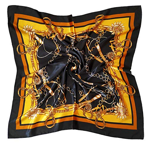 Image of Women's 35 inch Satin Square Silk Like Hair Scarves and Wraps Headscarf for Sleeping | Silk Feel Neckerchief, Hair Scarf, Fashion Bandana, Headscarf, Headband, Hair Wrap Sleeping, Daily Fashion Styling