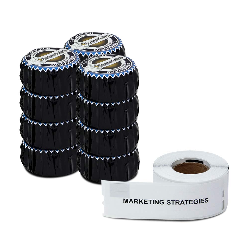 OfficeSmartLabels 9/16 x 3-7/16 inch, White File Folder Labels, Compatible with 30327 (12 Rolls / 130 Labels Per Roll)