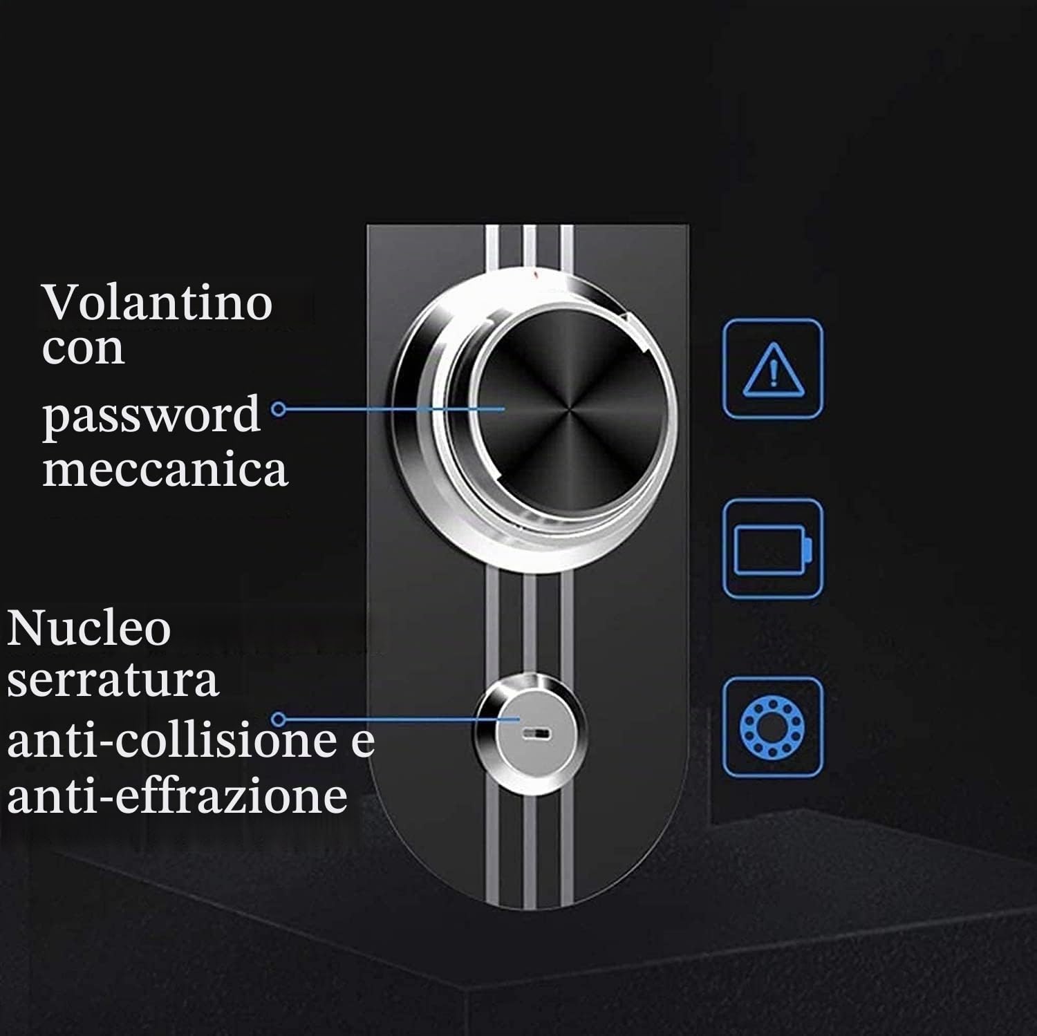 Cassetta di Sicurezza con Serratura Meccanica Cassaforte Antifurto per La Casa, Perfetta per L'uso in Contanti di Gioielli Aziendali, Uffici Domestici, Argento