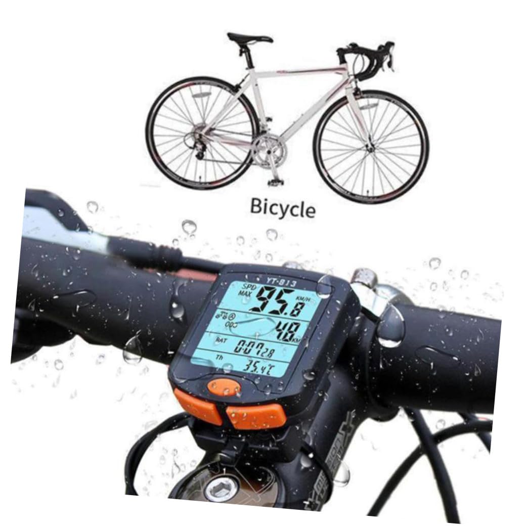 TOYANDONA Computer Da Bicicletta Contachilometri Tachimetro Retroilluminazione Allarme Velocità e Cronometro Display Codici Sicurezza Orologio Calendario Misura Calorie Pedalata
