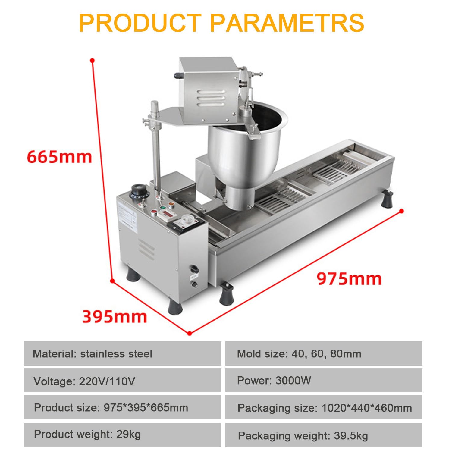 Máquina comercial para hacer donas, máquina automática de donas, freír de acero inoxidable, control inteligente para una producción eficiente