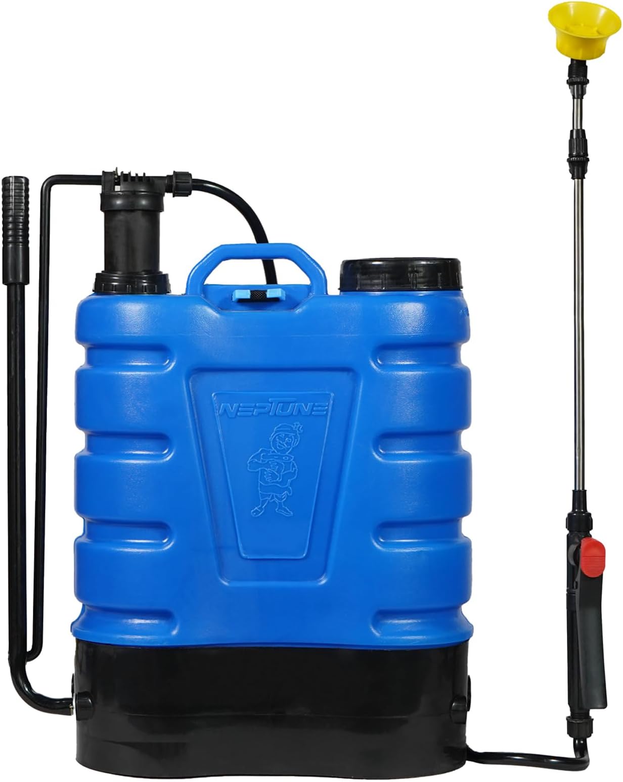 Fawar-33 Knapsack Hand Operated Sprayer | 16L HDPE Tank | Plastic Pressure Pump | Telescopic Lance with 3 Nozzles | Ideal for Agriculture, Gardening & Pest Control Spraying