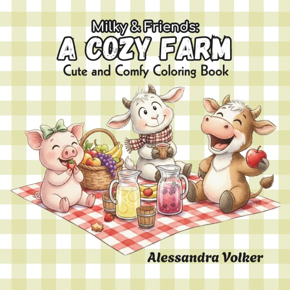 Milky and Friends: A Bold and Cozy Farm Coloring Book for Relaxation and Stress Relief (Milky & Friends Cozy Life)