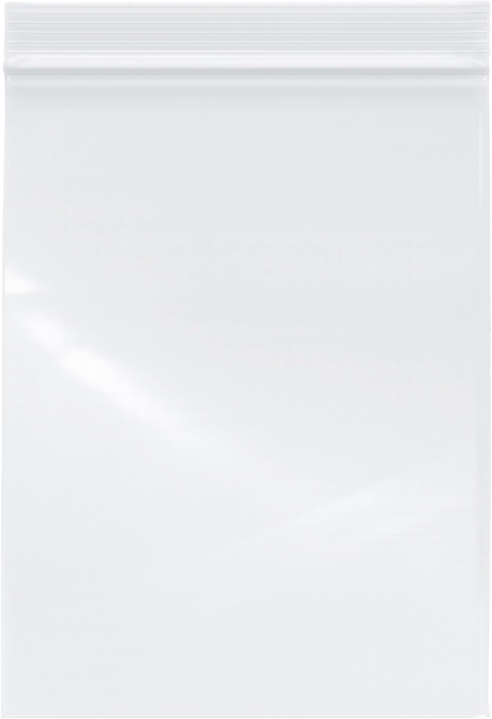 Plymor 6" x 8" (Pack of 100), 2 Mil Zipper Reclosable Plastic Bags