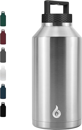 Miniatura 31 de BJPKPK Botellas de Agua Aisladas, Aptas para Lavavajillas, Botella de Agua de 18 oz con Asa, A Prueba de Fugas, Sin BPA, Termos Térmicos, Jarra de