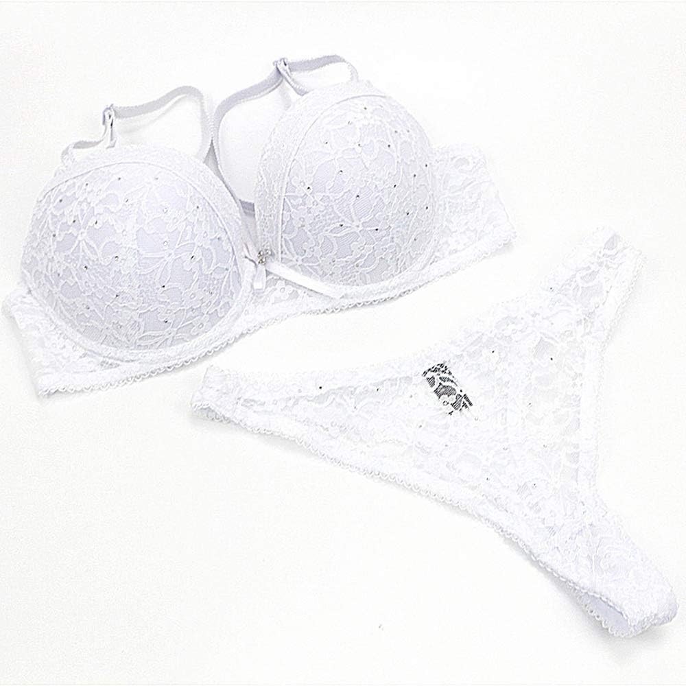 Swbreety Women's Lingerie Sexy Push up Lace Bra Underwear Bikini Panties Set