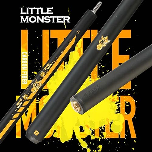 Miniatura 2 de Little Monster - Palo de piscina de fibra de carbono, 3 piezas, 57.9 in, 0.508 in, con bolsa de cuero