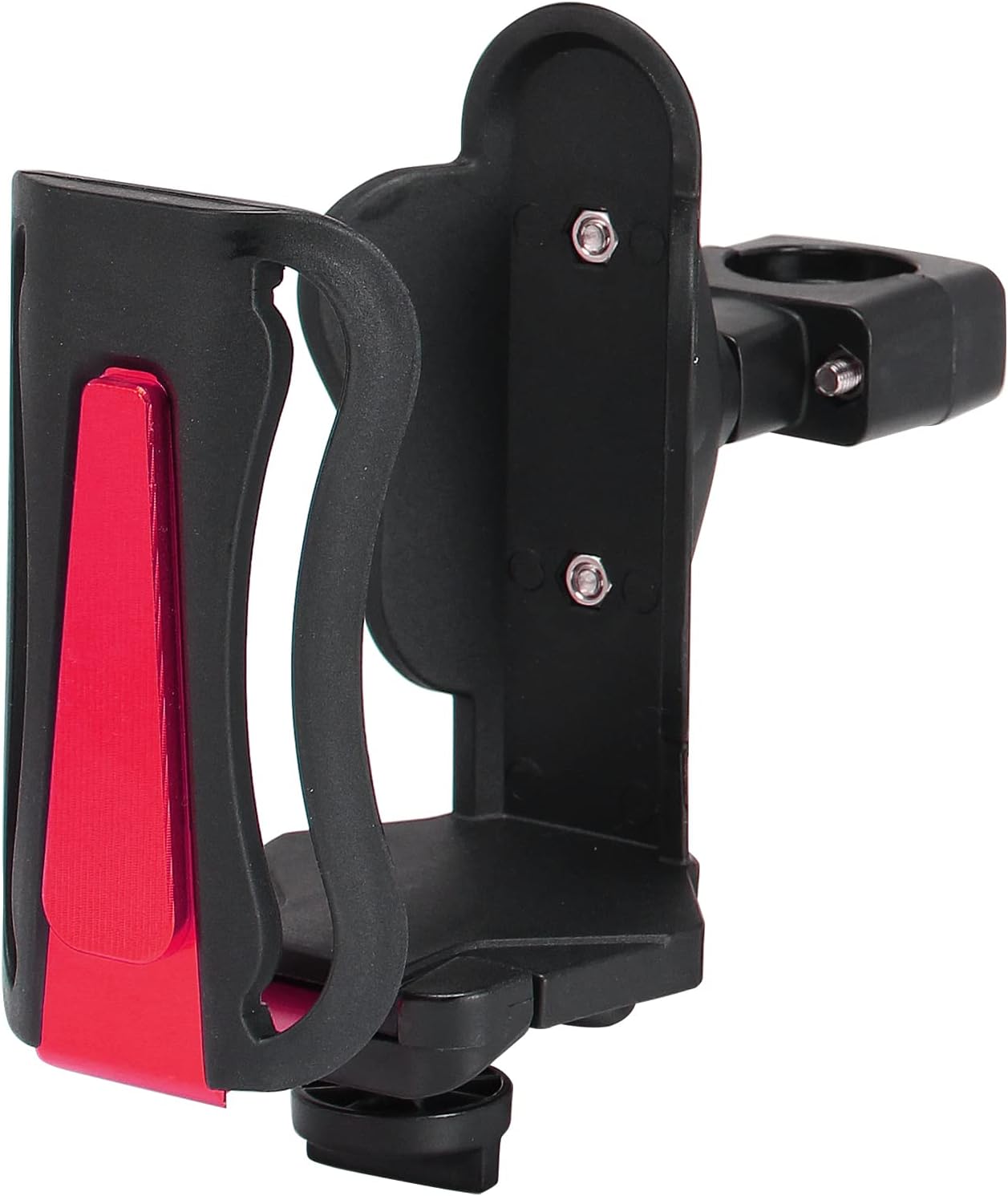 Universal Motorcycle Water Bottle Holder, Size Adjustable for 2.68-3.94” Diameter Bottles Motorcycle Cup Holder, Bicycle Drink Cage for Handlebar & Frame fit Scooter, Stroller, ATV, UTV, Black