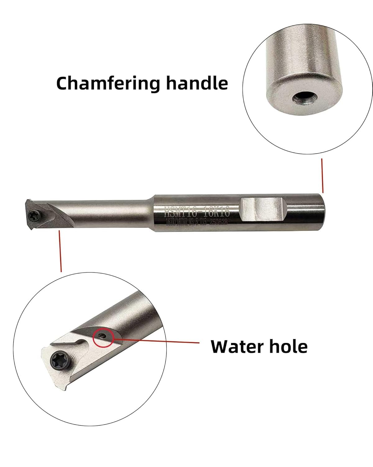 16mm HSMT16-16K16 CNC Drehmaschine Innengewinde Drehhalter mit 11 Stück 16IR AG60 Gewindeschneidplatten Außen Innengewinde Wendeschneidplatten Hartmetalldreheinsätzen