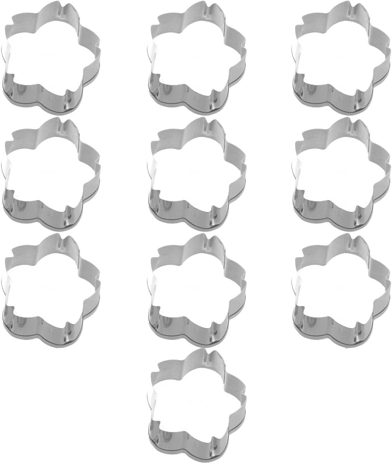 Nagao Cookie Cutter, Stainless Steel, Cherry Blossom, Small, Set of 10