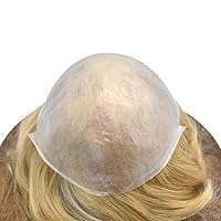 Vista 4 de Toupee - Sistema de reemplazo de piezas de cabello humano real, piel ultrafina, para hombres, cabello indetectable, línea capilar natural