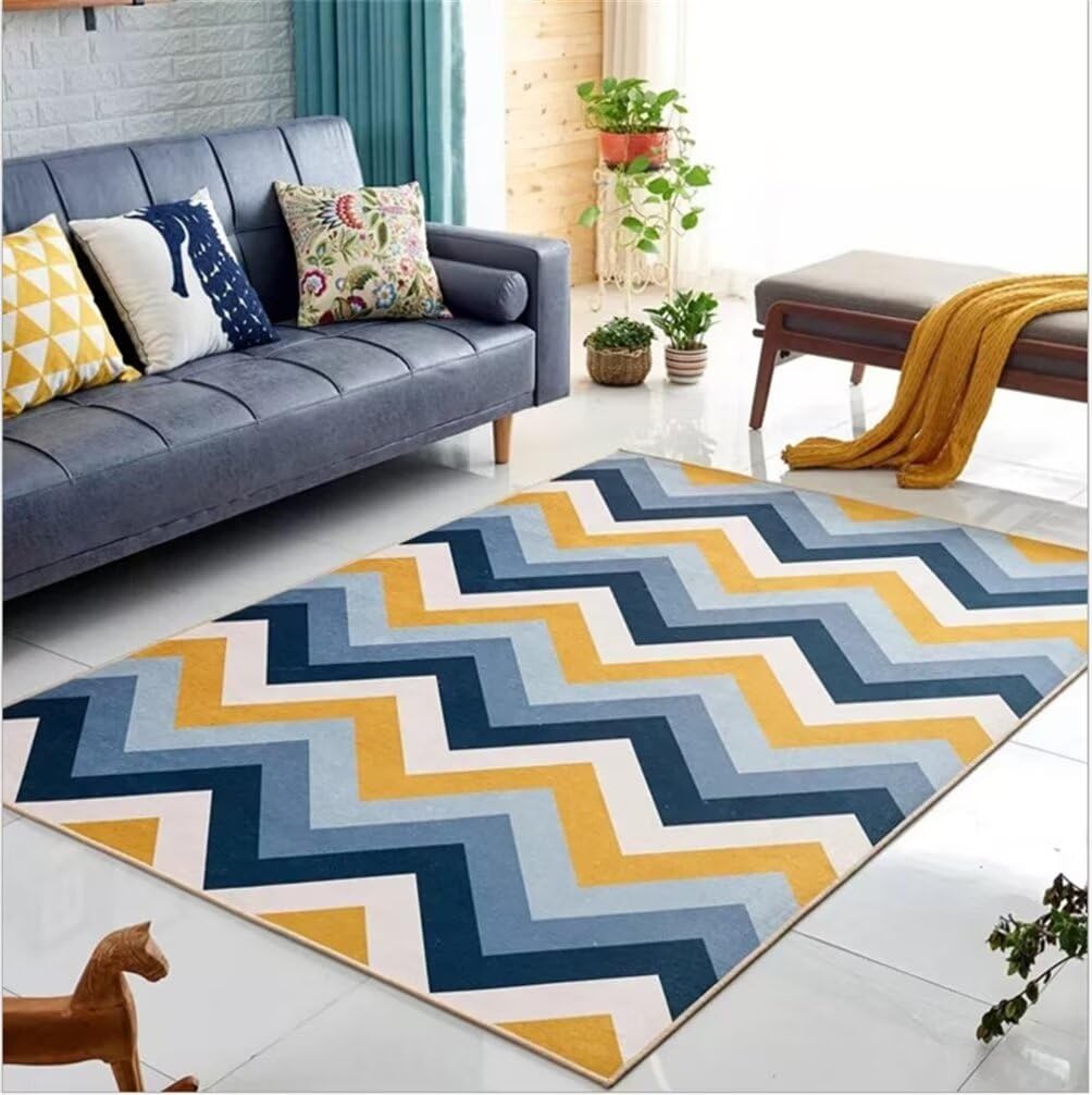 Tapis enfant chambre garçon bleu pour créer un espace de jeu